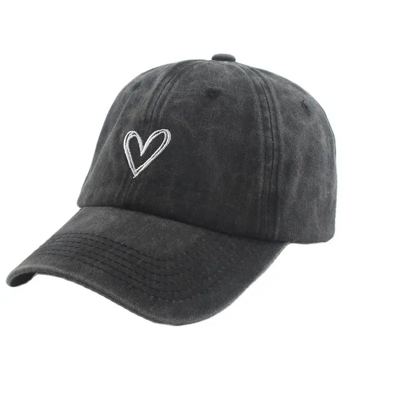 🇬🇧Heart Logo Washed Fabric Cap