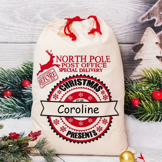 🇬🇧Personalised Christmas Santa Sack North Pole Delivery