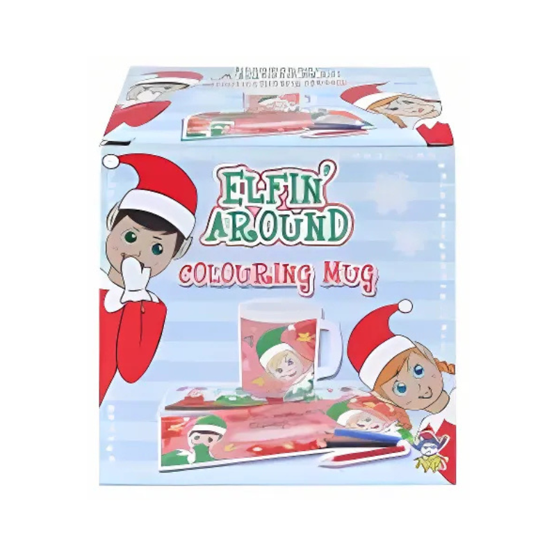 🇬🇧Elfin' Around Christmas Colouring Mug