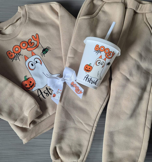 🇬🇧Personalised Booey Halloween Tracksuit Bigger Kids