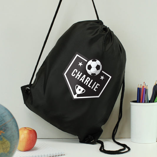 🇬🇧Personalised Football Black Kit Bag