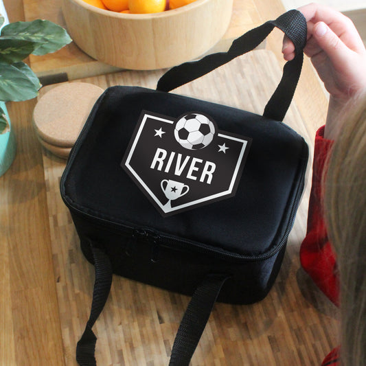 🇬🇧Personalised Football Black Lunch Bag