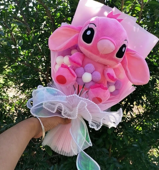 🇬🇧Pink Plushie Flower Bouquet