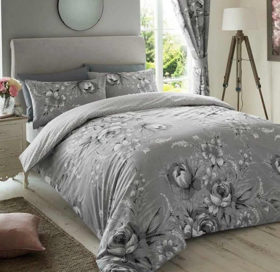 🇬🇧Annie Grey Floral Duvet Set