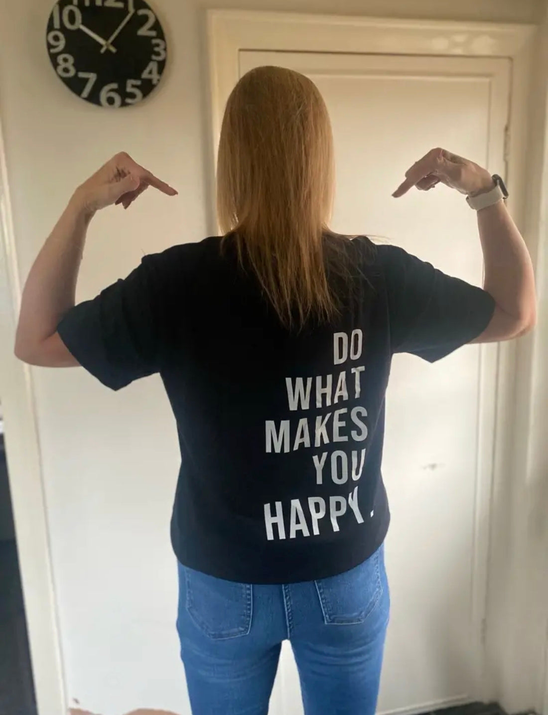 🇬🇧Do What Makes You Happy Back Print Tshirt - Black