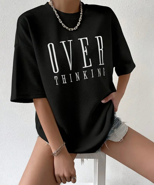 🇬🇧Overthinking Black Tshirt