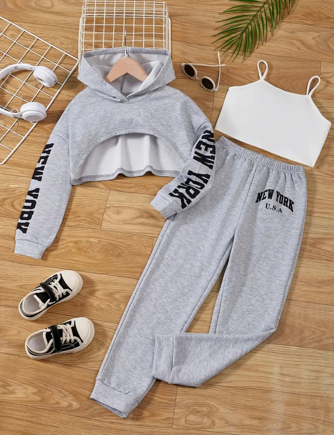 🇬🇧3Pc New York Tracksuit - Grey