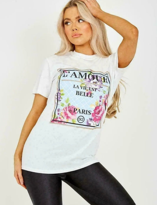 🇬🇧LAMOUR Oversized Tshirt - White