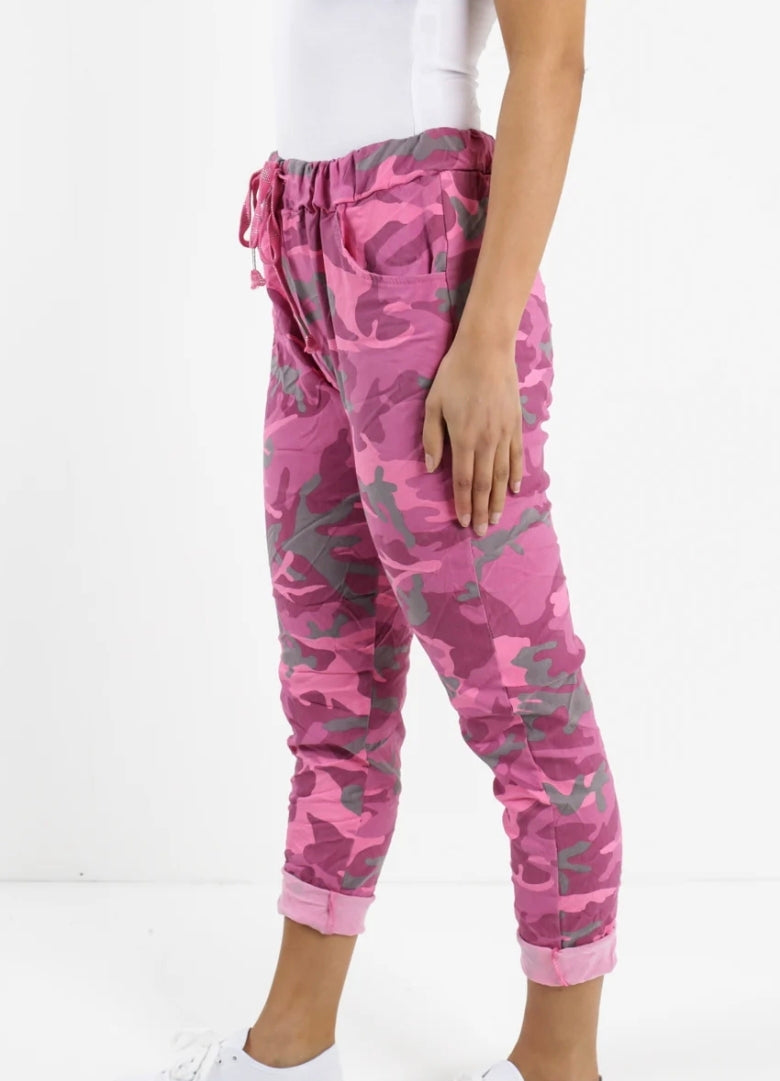 🇬🇧Camo Magic Pants - Fuchsia