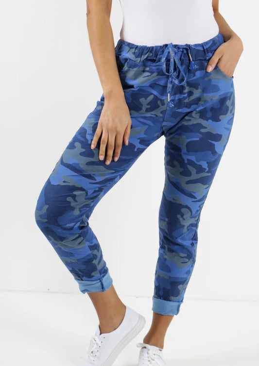 🇬🇧Camo Magic Pants - Royal Blue