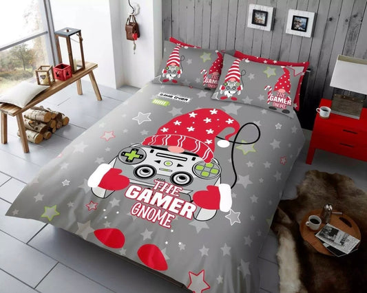 🇬🇧Christmas Reversible Bedding - Gamer Gnome (Gonk)