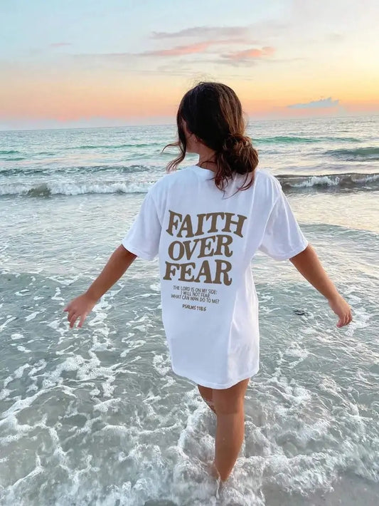 🇬🇧Faith Over Fear Oversized Tshirt