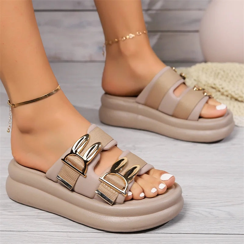 🇬🇧Adjustable Strap Double Buckle Sandals