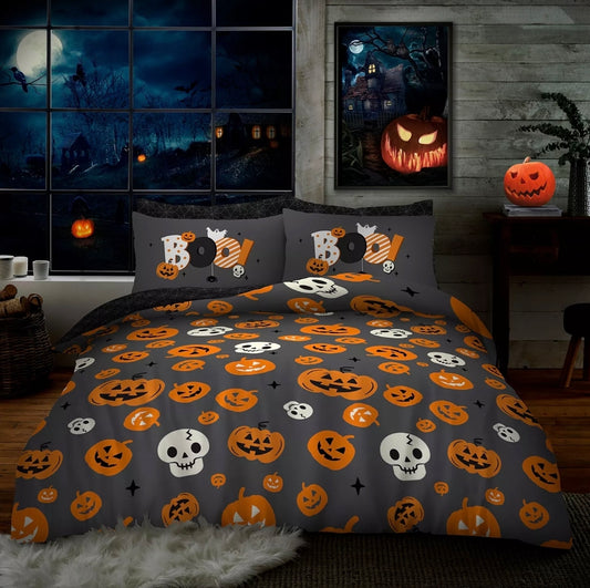 🇬🇧Reversible Halloween Bedding - Pumpkin