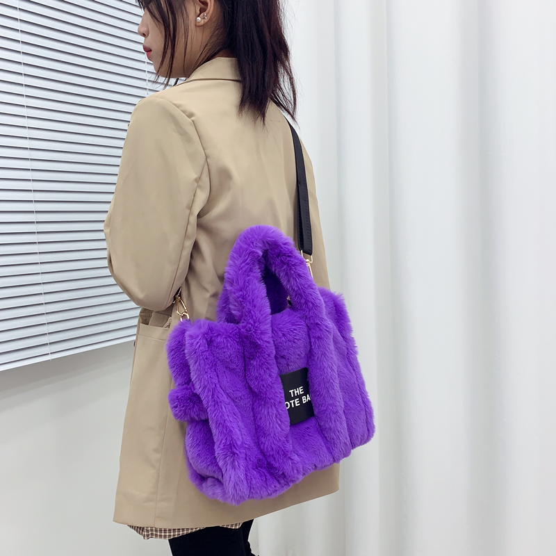 🇬🇧Faux Fur Tote Bag - 9 Colours