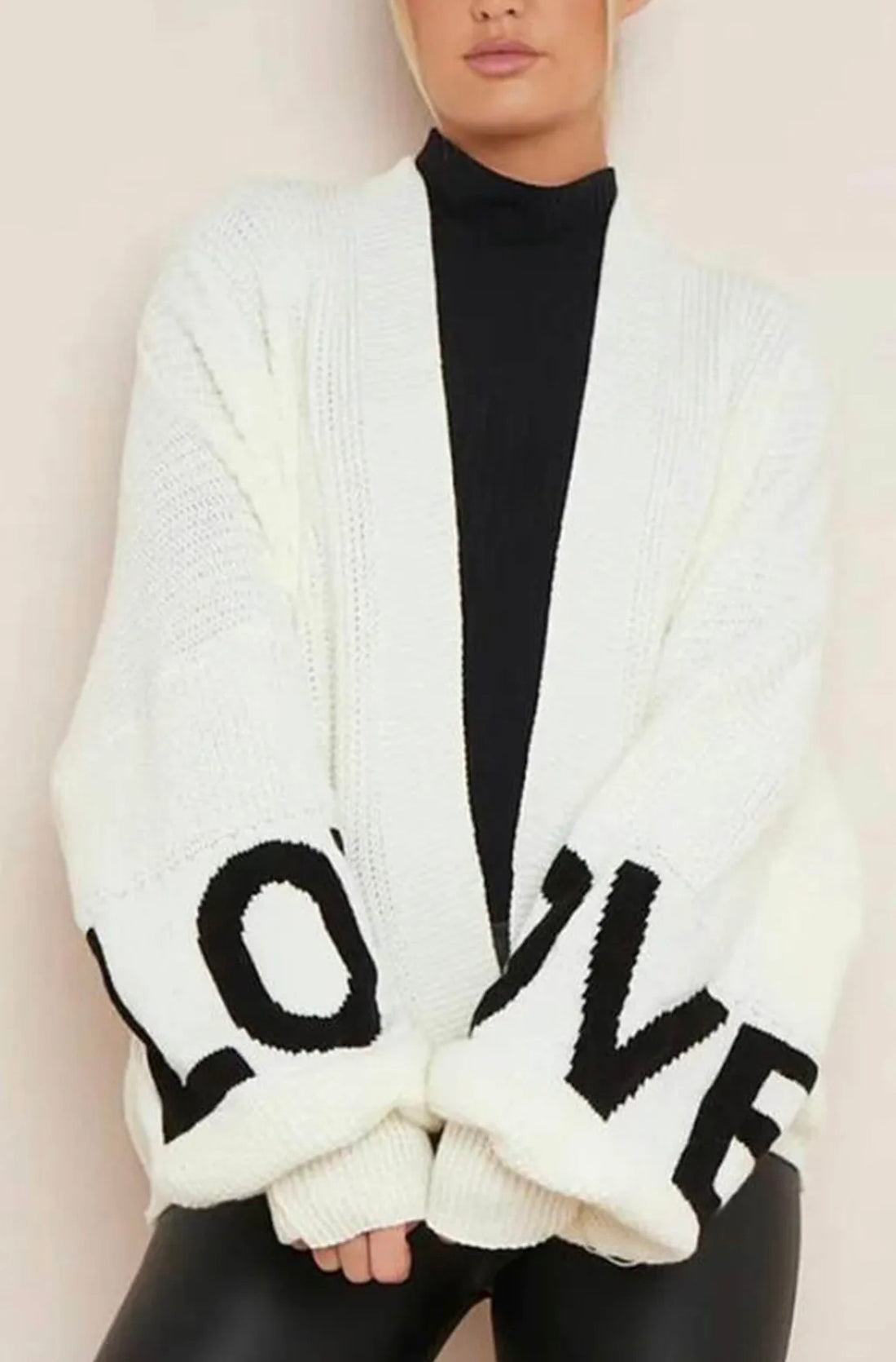 🇬🇧Chunky Knitted Oversized LOVE Cardigan - 5 Colours