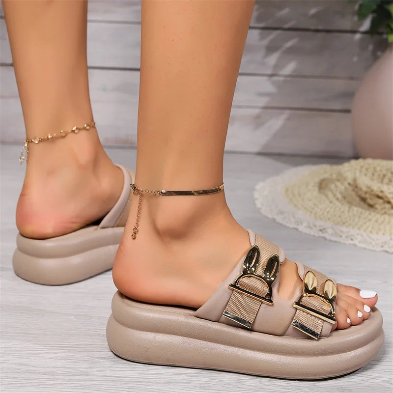 🇬🇧Adjustable Strap Double Buckle Sandals