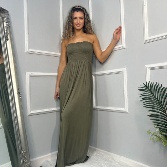 🇬🇧Sheering Strapless Maxi - 9 Colours