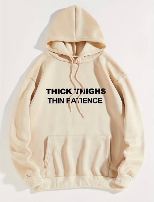 🇬🇧Curve Thick Thighs Hoodie - Apricot