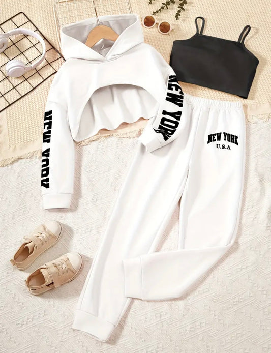 🇬🇧3Pc New York Tracksuit - White