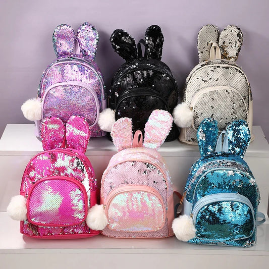 🇬🇧Kids Mini Backback Sequin Bunny Ears