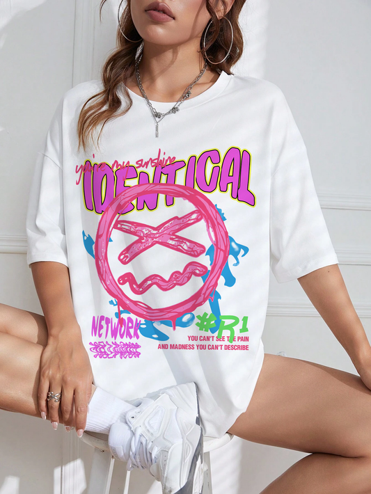 🇬🇧Identical Graffiti Style Tshirt - White