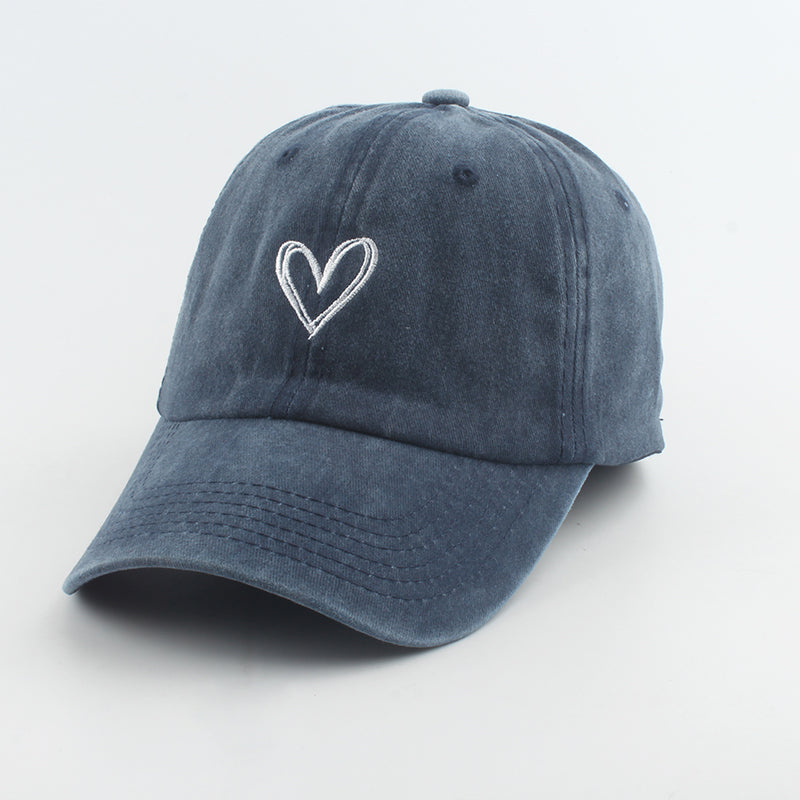 🇬🇧Heart Logo Washed Fabric Cap