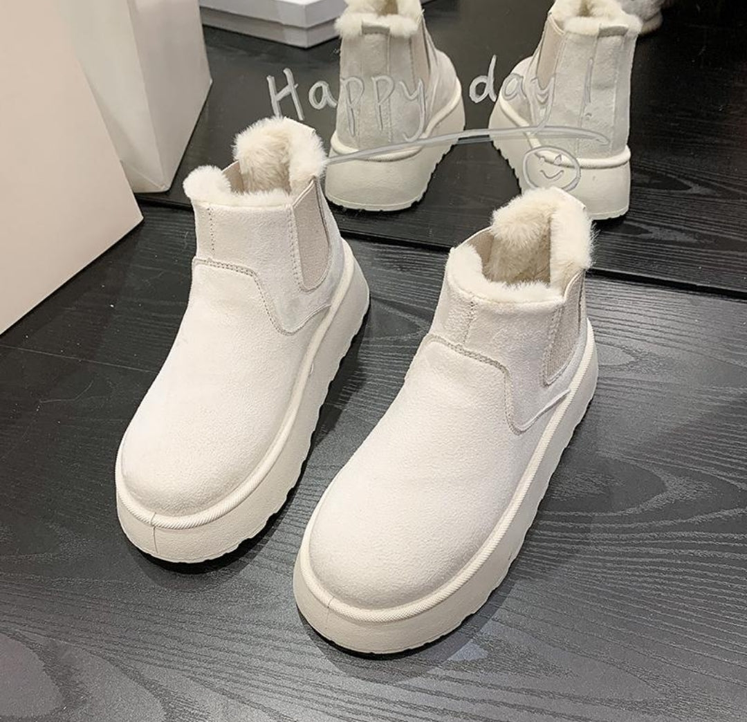 🇬🇧Fluffy Winter Boots - Cream