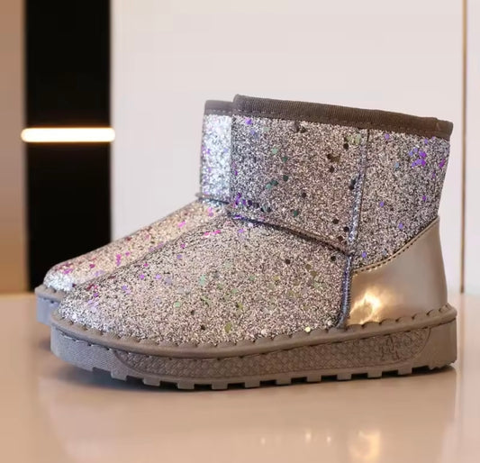 🇬🇧Kids Snugg Boots Glitter - Silver