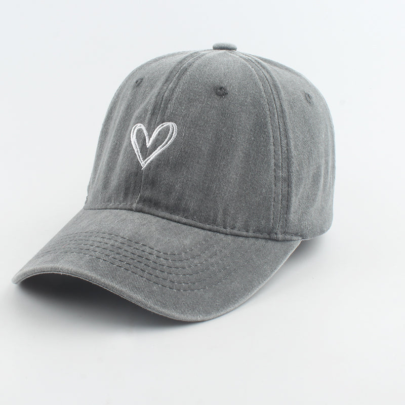 🇬🇧Heart Logo Washed Fabric Cap