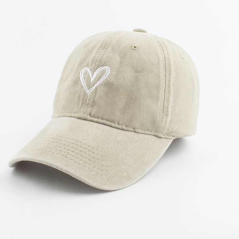 🇬🇧Heart Logo Washed Fabric Cap