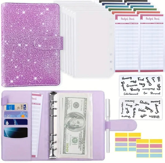 🇬🇧74Pc Budget Binder with Wallets and Trackers