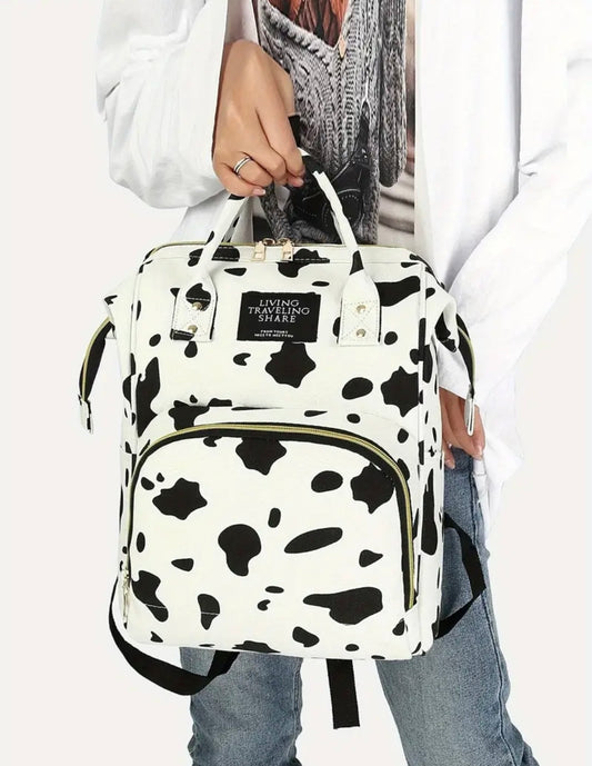 🇬🇧Anti Theft Stylish Cow Print Backpack