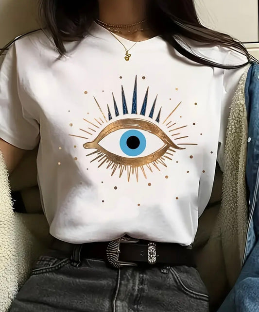 🇬🇧Evil Eye White Tshirt