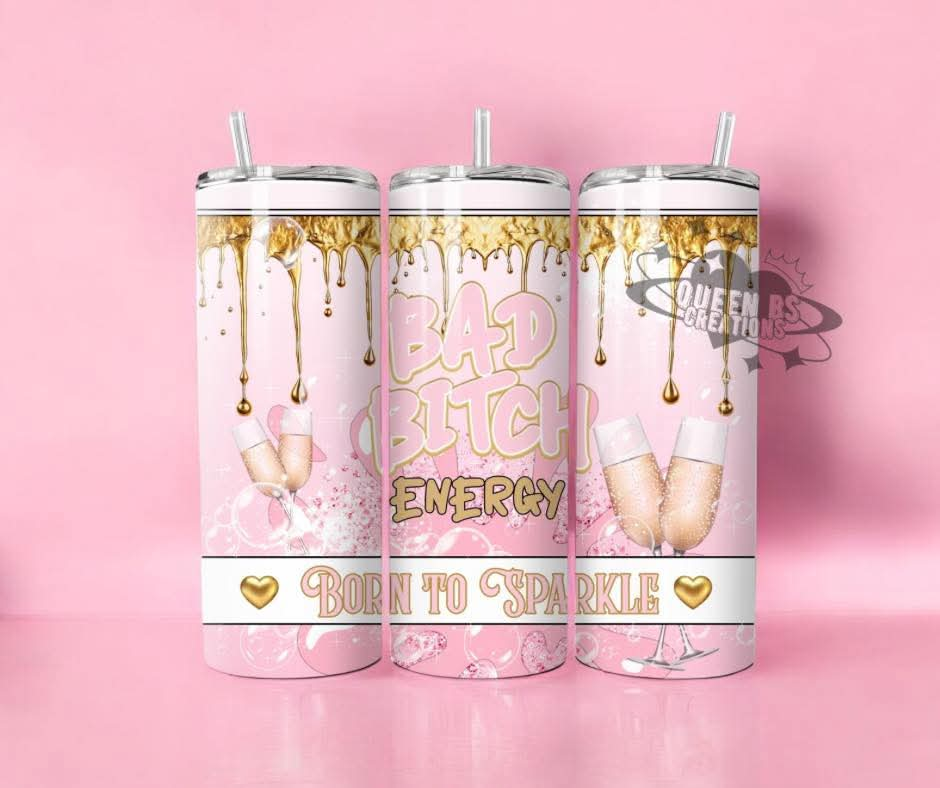 🇬🇧Plou Tumbler Born To Sparkle Personalised