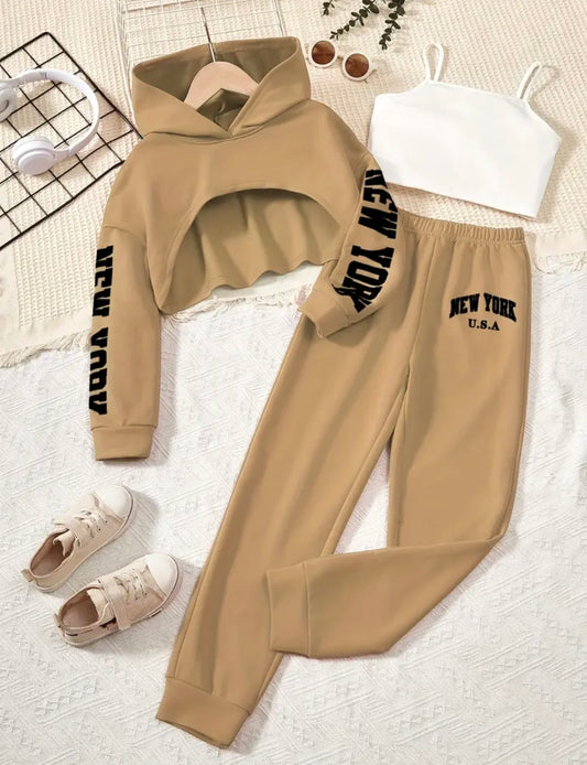 🇬🇧3Pc New York Tracksuit - Brown