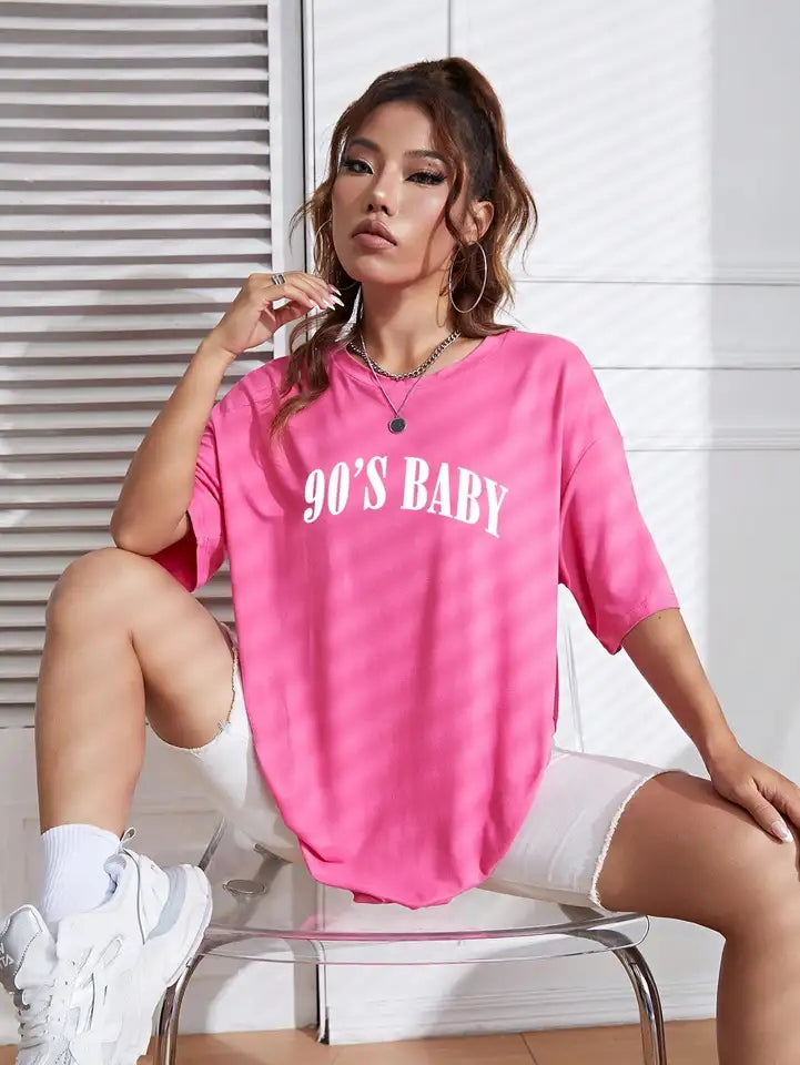 🇬🇧90s Baby Tshirt - Pink