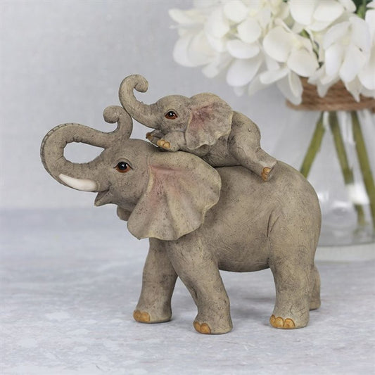 🇬🇧Elephant Adventure Mother and Baby Elephant Ornament